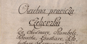 Artikullushi - Oszebna pravicza czehovska iz 1826. godine